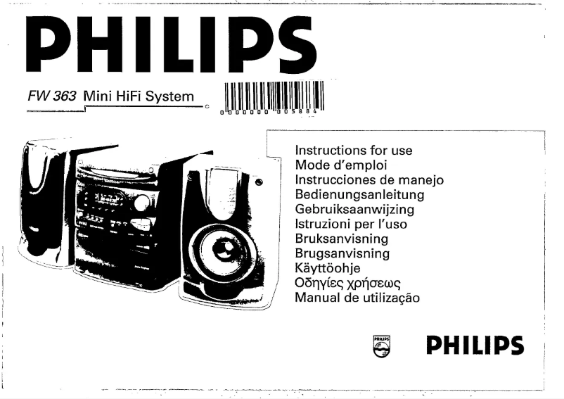 Page n°1 - Manuel utilisateur Philips FW363