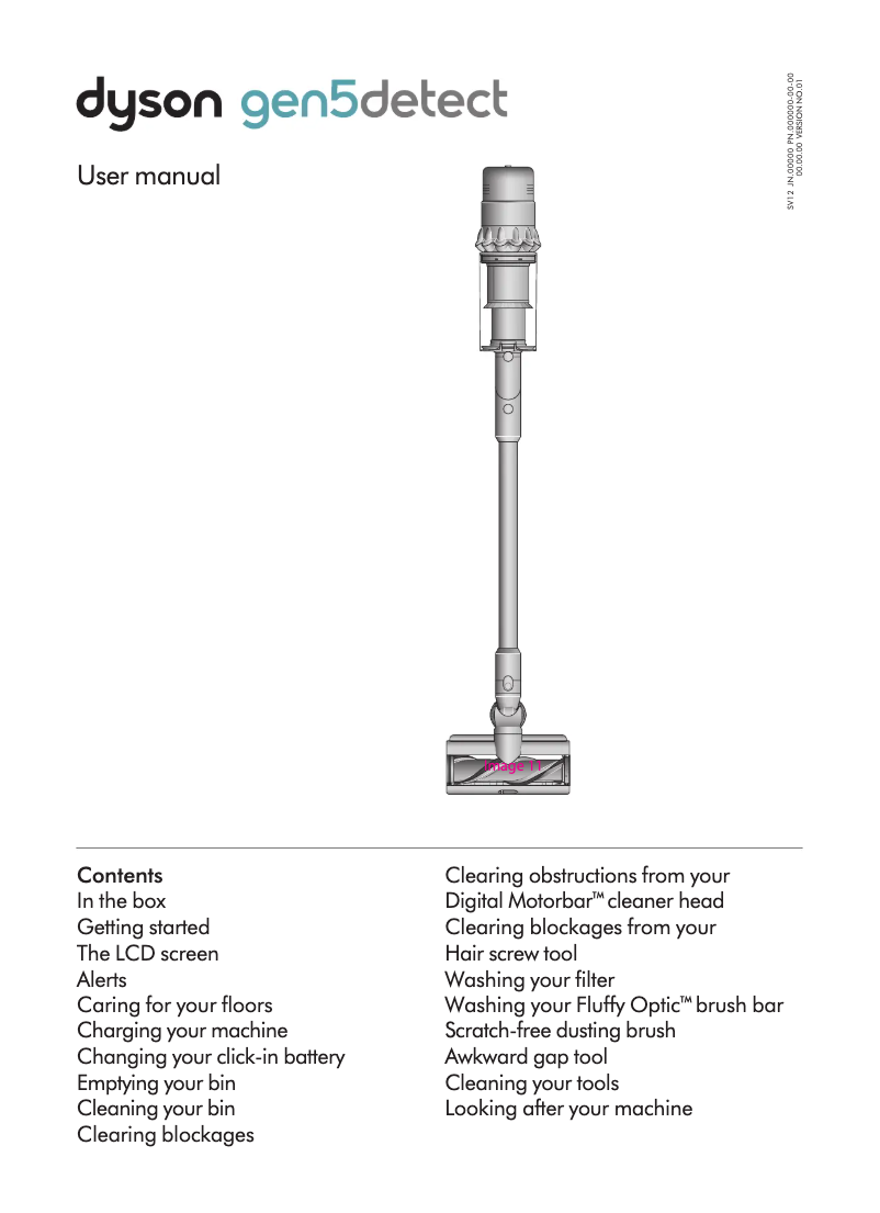 Page 1 de la notice Manuel utilisateur Dyson Gen5 Detect