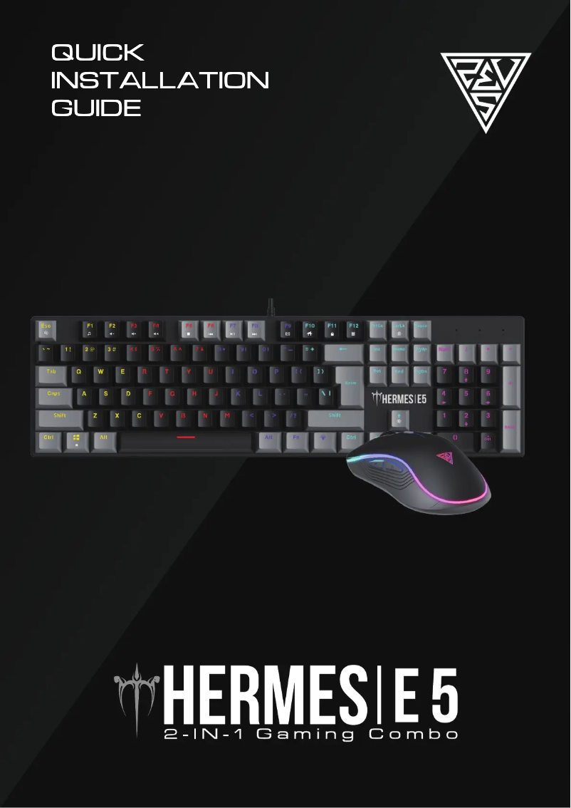 Page 1 de la notice Manuel utilisateur Gamdias Hermes E5