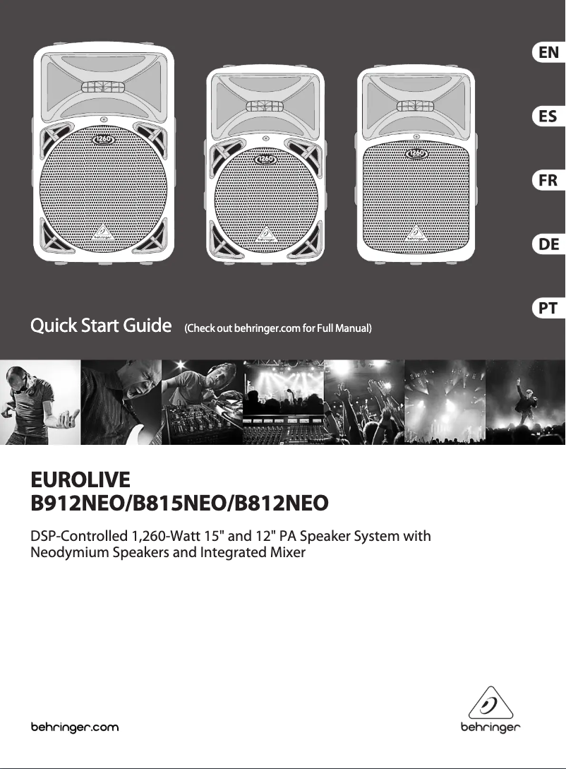 Image de la première page du manuel de l'appareil Eurolive B812NEO