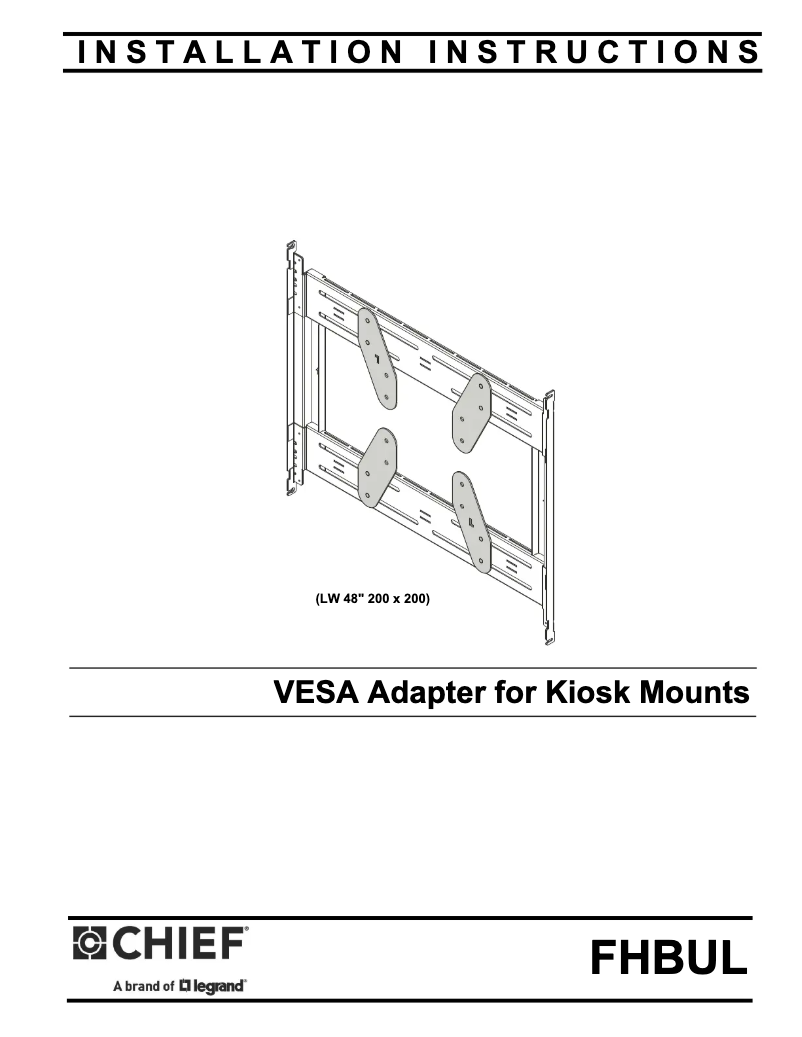 Page 1 de la notice Manuel utilisateur Chief FHBUL