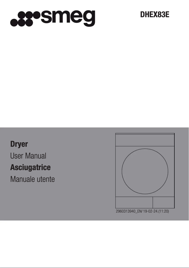 Page n°1 - Manuel utilisateur Smeg DHEX83E