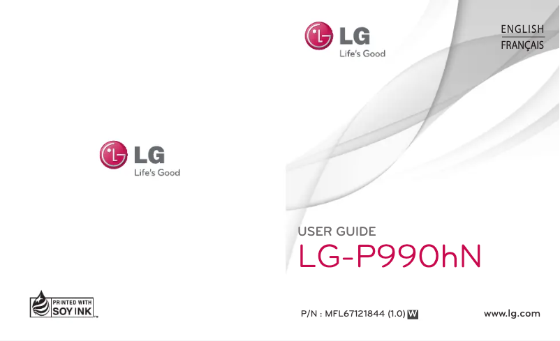 Page n°1 - Manuel utilisateur LG P990HN