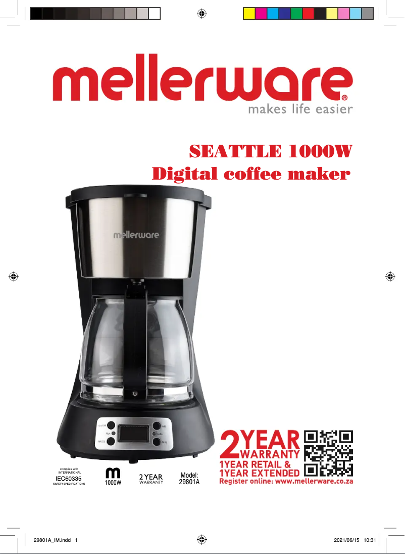Image de la première page du manuel de l'appareil Seattle 29801A
