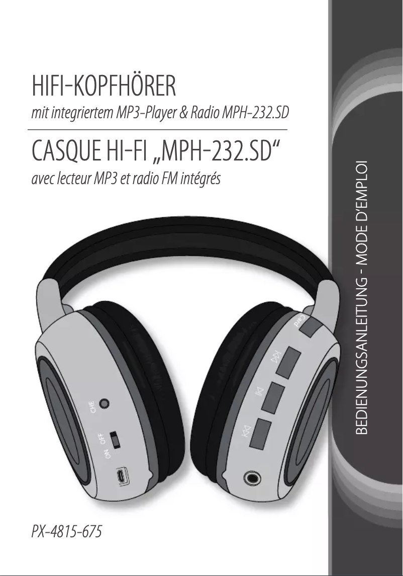 Page n°1 - Manuel utilisateur Auvisio MPH-232.SD