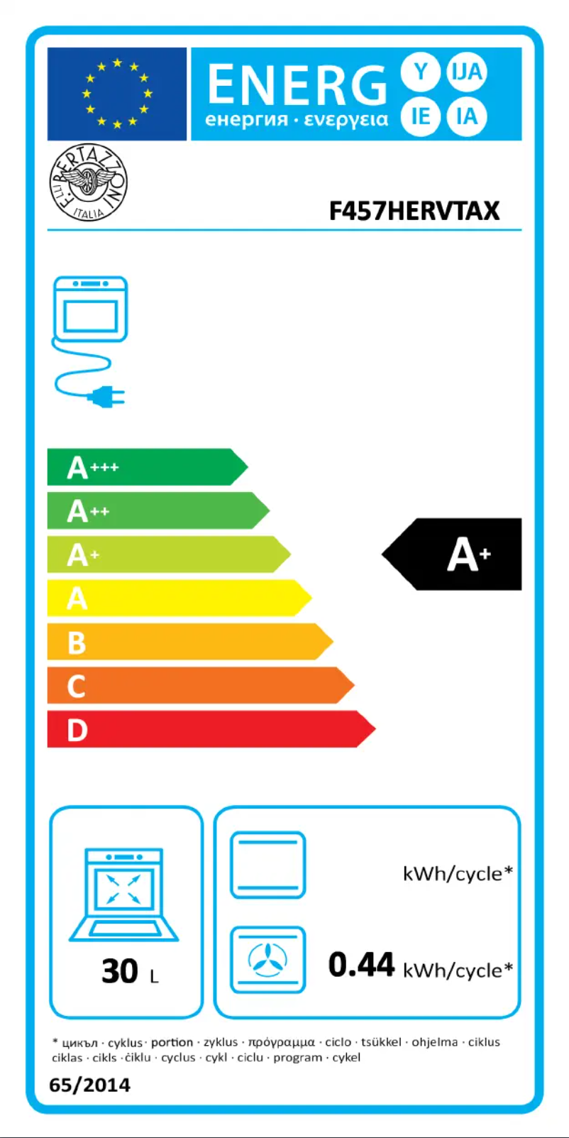 Image de la première page du manuel de l'appareil F457HERVTNE