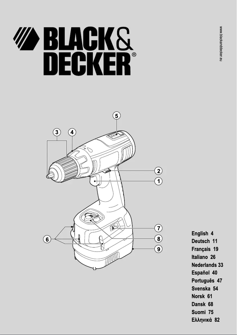 Page 1 de la notice Manuel utilisateur Black & Decker CL12