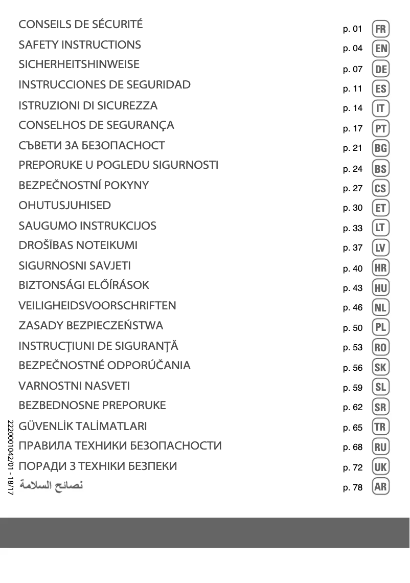 Image de la première page du manuel de l'appareil Silence Force Cyclonic RO7643EA