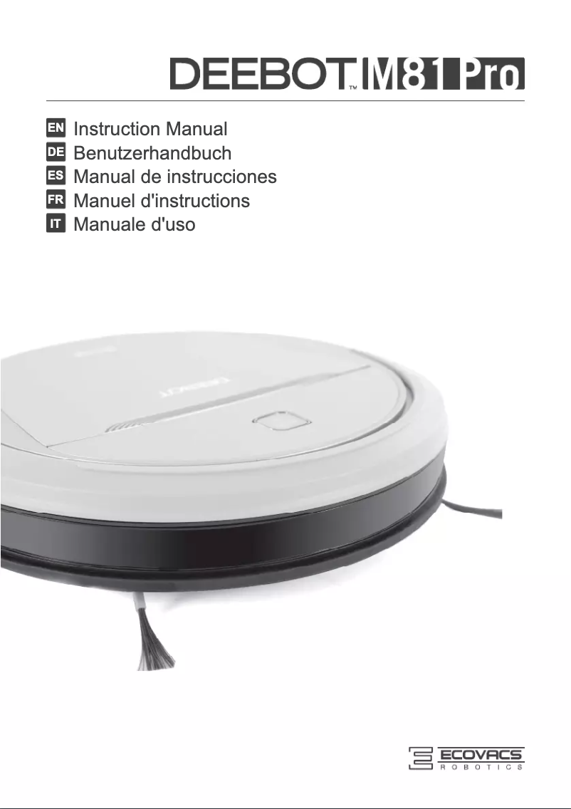 Page 1 de la notice Manuel utilisateur ECOVACS DEEBOT M81 PRO