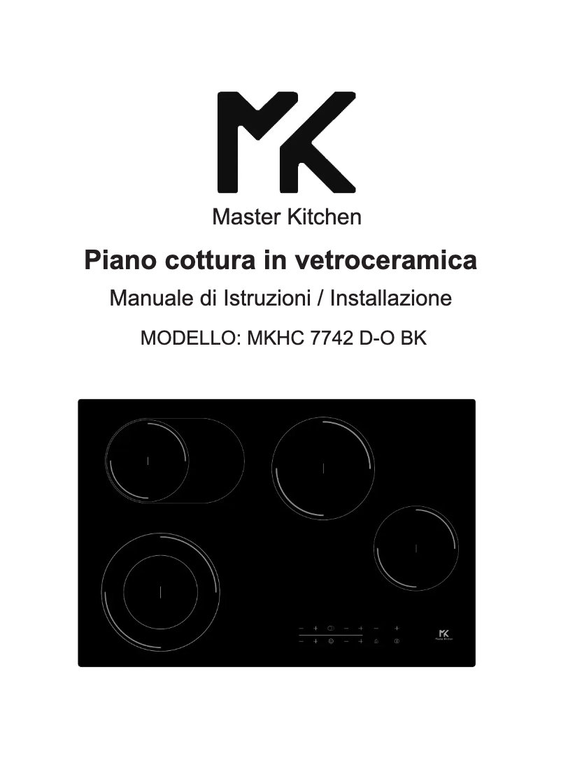 Page 1 de la notice Manuel utilisateur Master Kitchen MKHC 7742 D-O BK