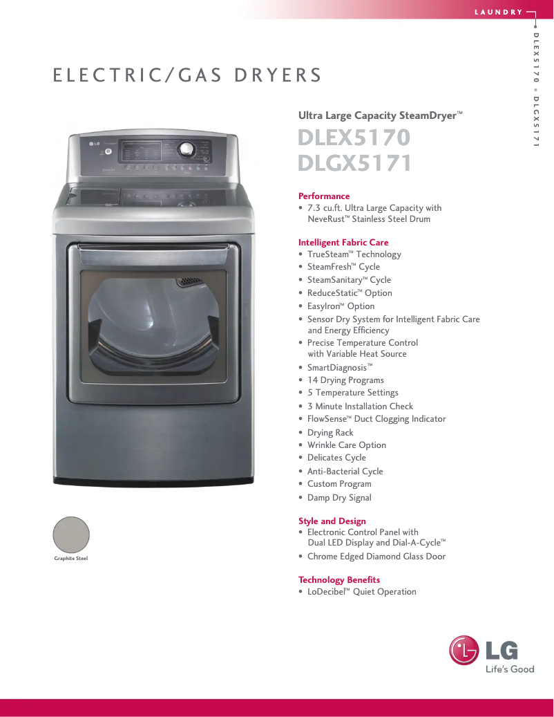 Page n°1 - Fiche technique LG DLGX5171V
