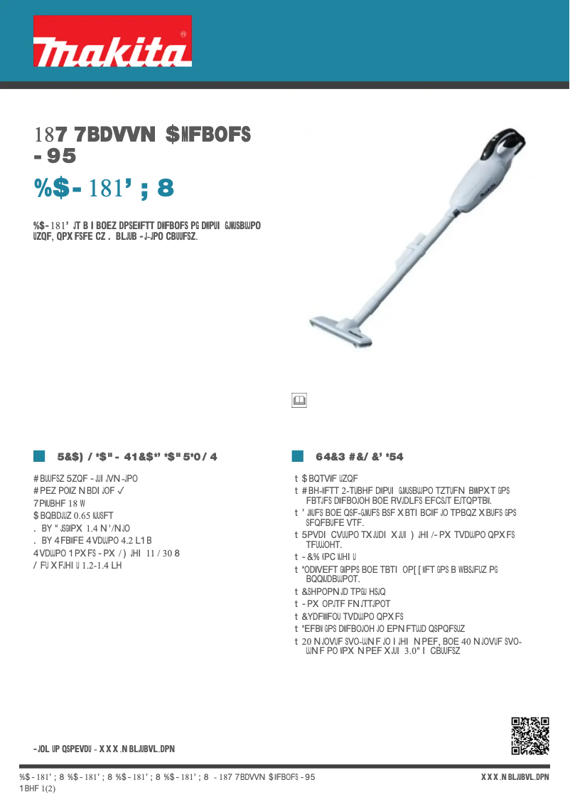 Image de la première page du manuel de l'appareil DCL181FZW