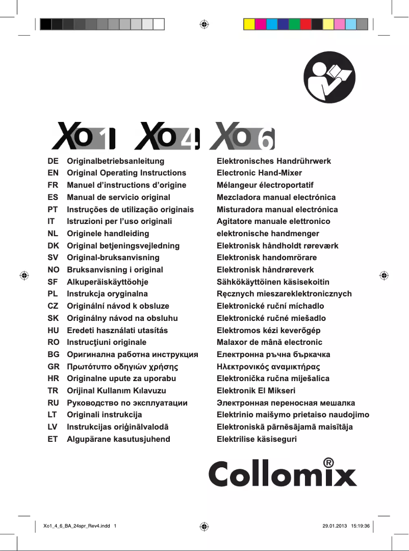 Page 1 de la notice Manuel utilisateur Collomix Xo 4