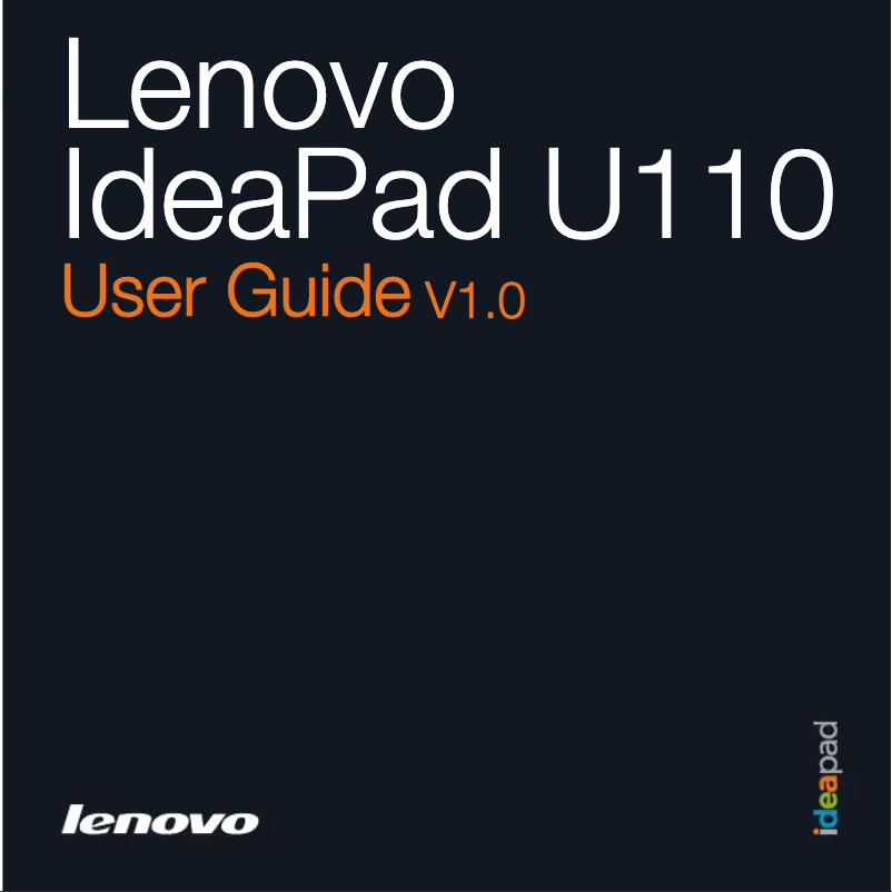 Image de la première page du manuel de l'appareil IdeaPad U110
