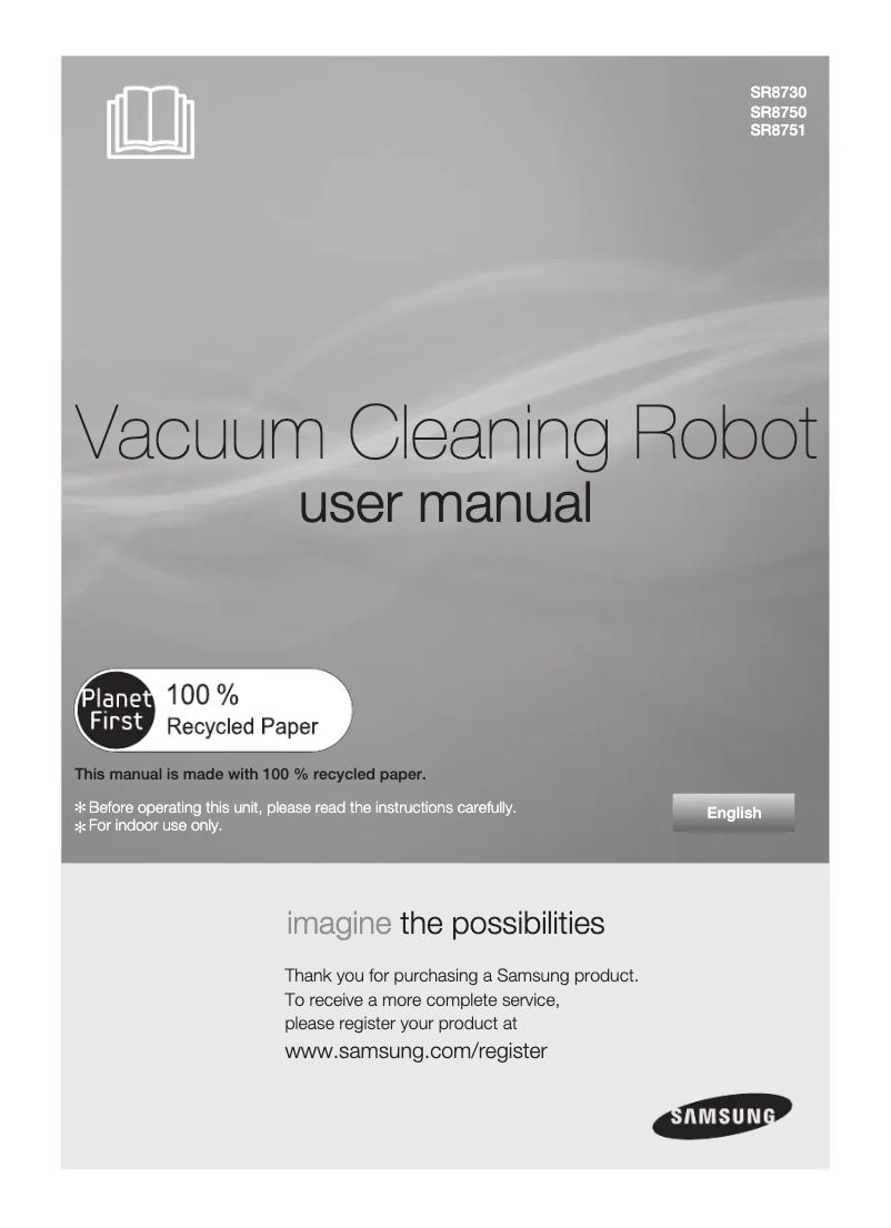 Página 1 del manual Manual de usuario Samsung SR8751