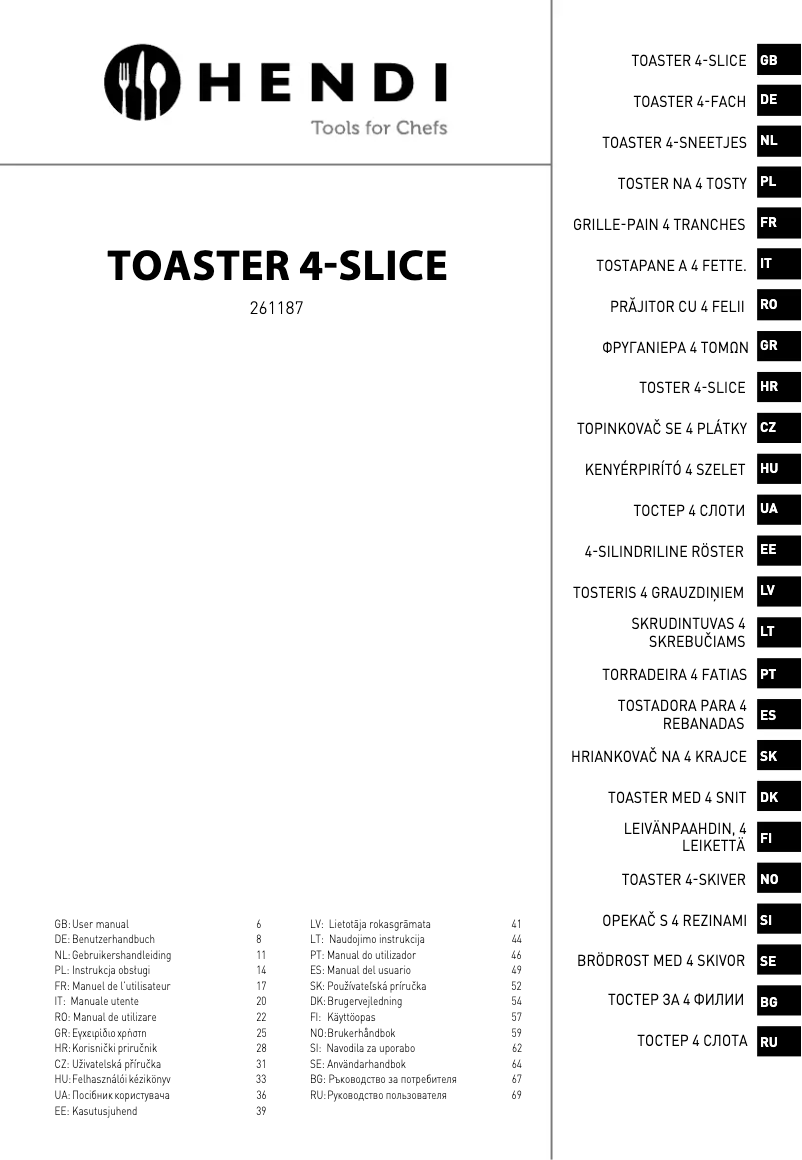 Image de la première page du manuel de l'appareil 261187