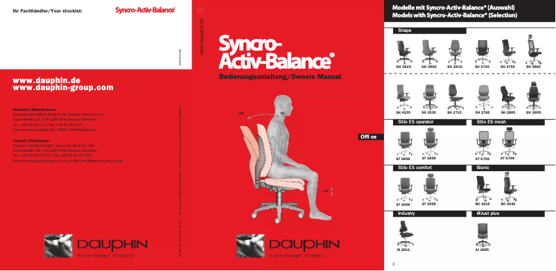Page 1 of the manual User Manual Dauphin Shape SH 4155