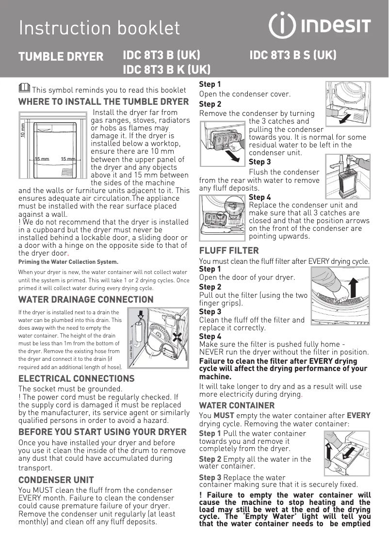 Image de la première page du manuel de l'appareil IDC 8T3 B K (UK)