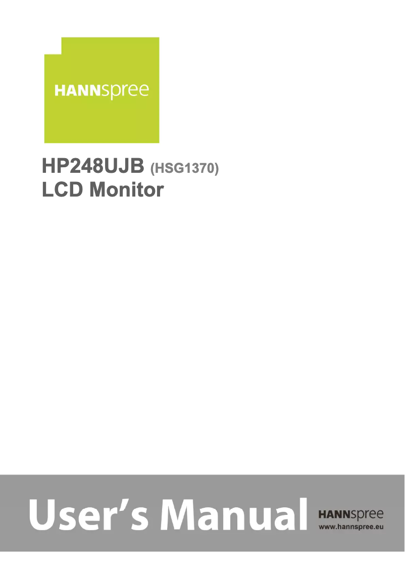 Page 1 de la notice Mode d'emploi Hannspree HP 248 UJB