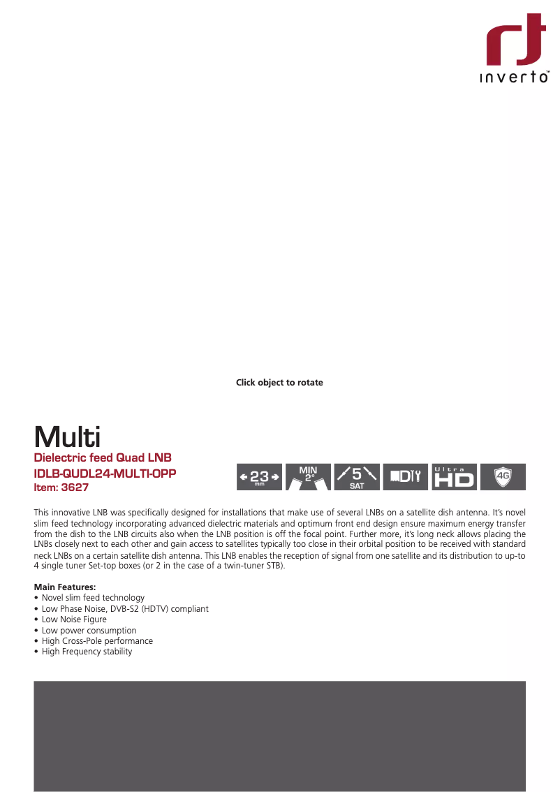 Page 1 de la notice Manuel utilisateur Inverto IDLB-QUDL24-MULTI-OPP