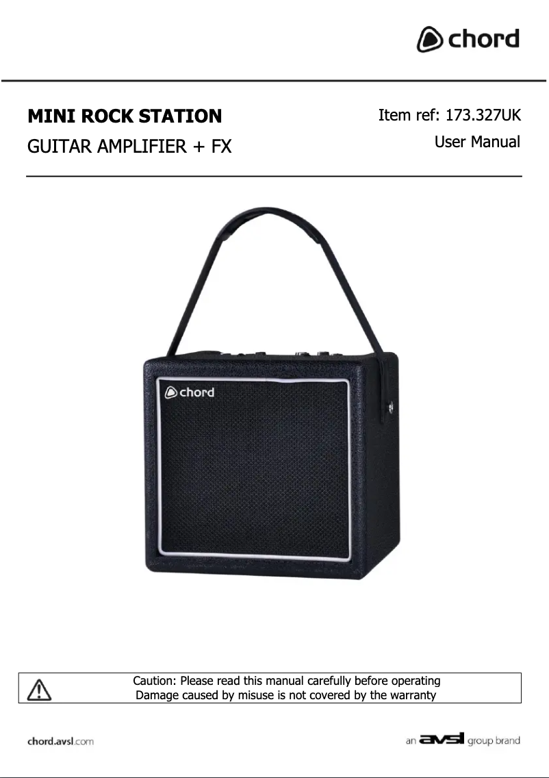 Page n°1 - Manuel utilisateur Chord Mini Rock Station