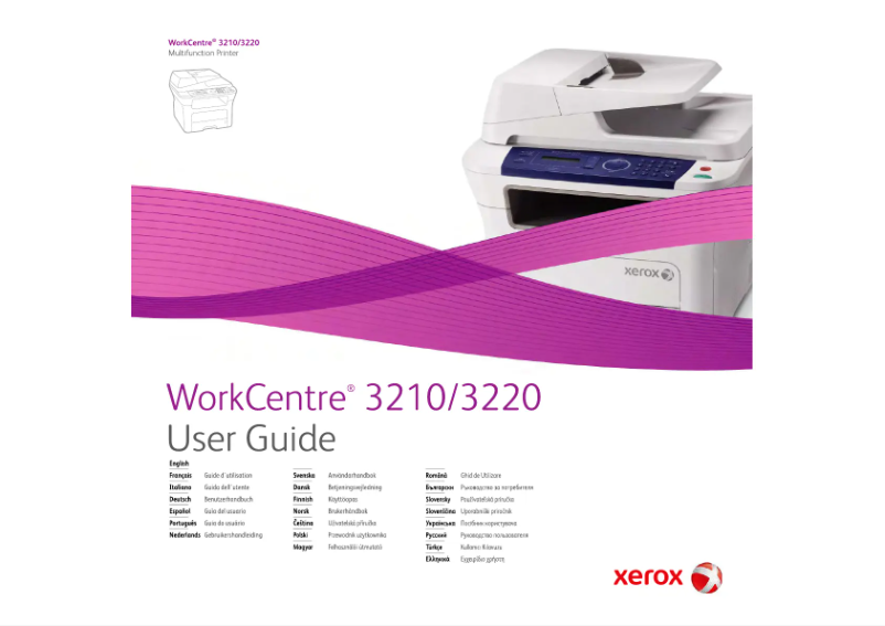 Page n°1 - Manuel utilisateur Xerox WorkCentre 3220