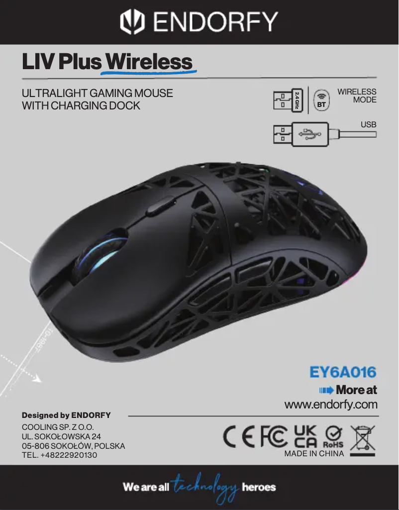 Page 1 de la notice Manuel utilisateur ENDORFY LIV Plus Wireless