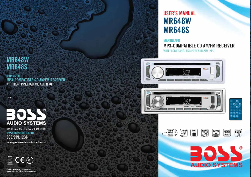 Page 1 de la notice Manuel utilisateur Boss MR648S