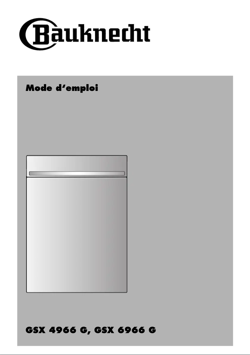 Image de la première page du manuel de l'appareil GSX 6966 G