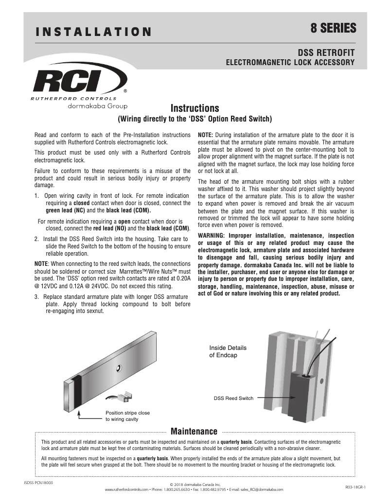 Image de la première page du manuel de l'appareil RCI 8