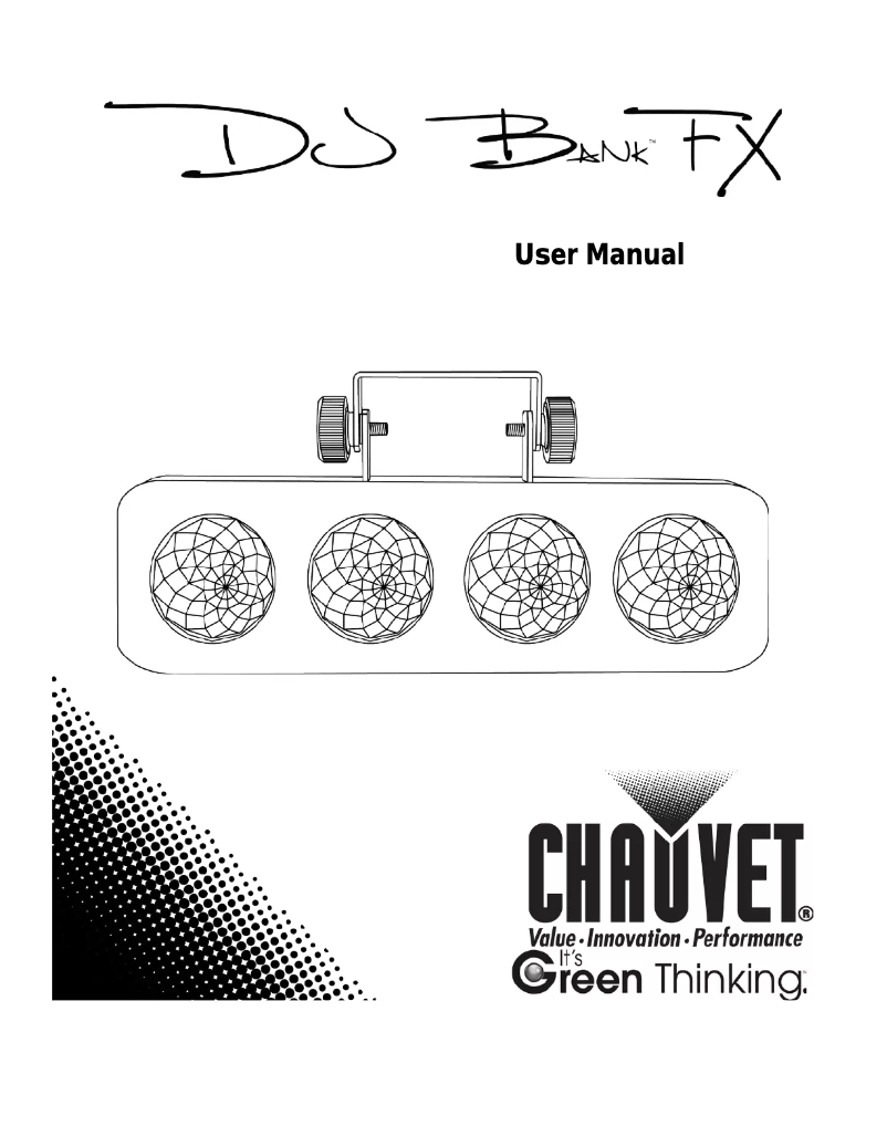 Page 1 de la notice Manuel utilisateur Chauvet DJ Bank FX