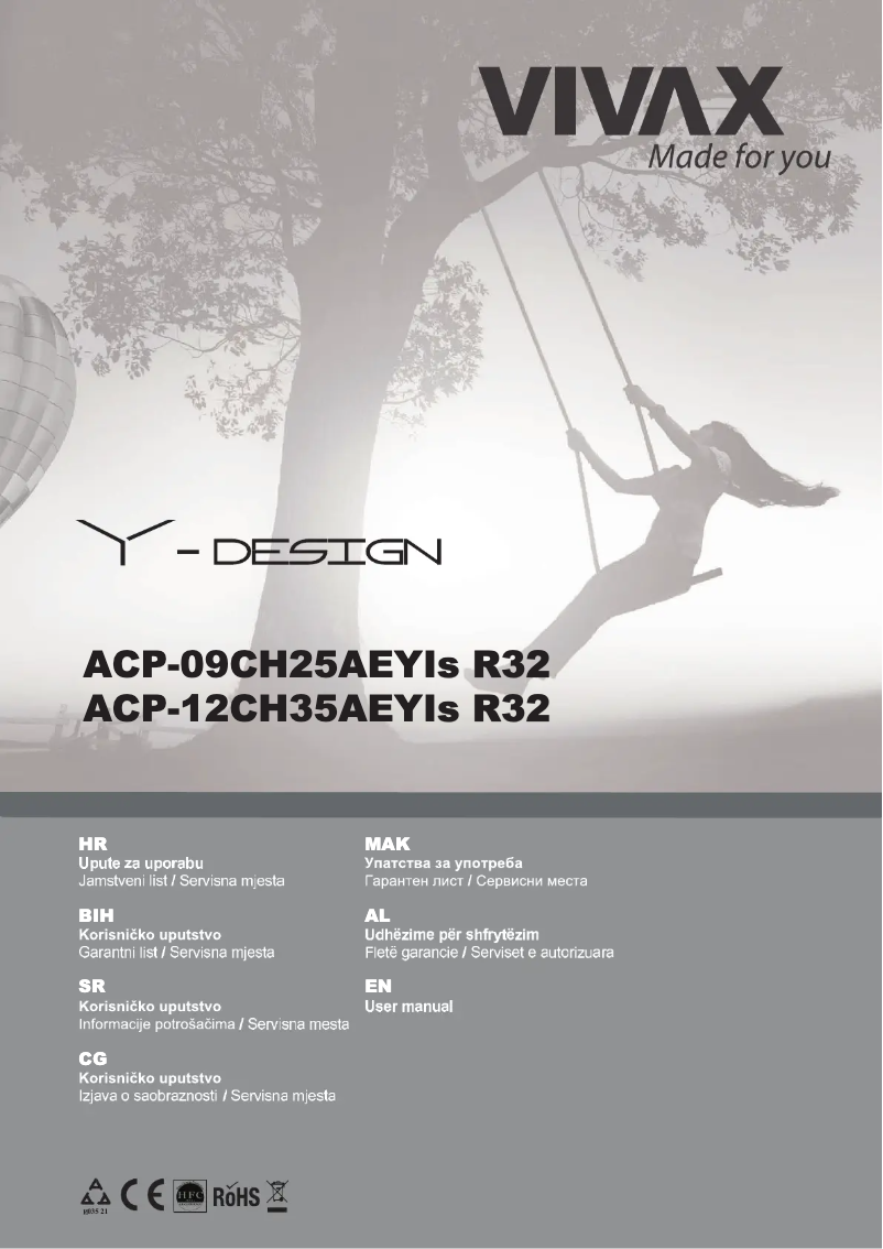 Page n°1 - Manuel utilisateur Vivax ACP-12CH35AEYIs R32