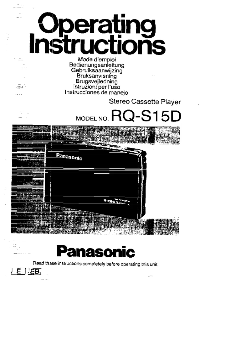 Página 1 del manual Manual de usuario Panasonic RQ-S15D