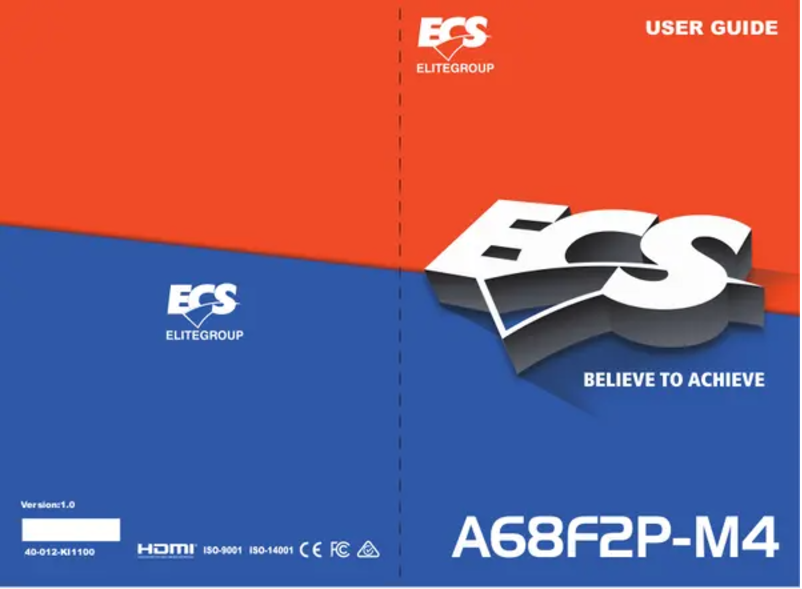 Image de la première page du manuel de l'appareil A68F2P-M4