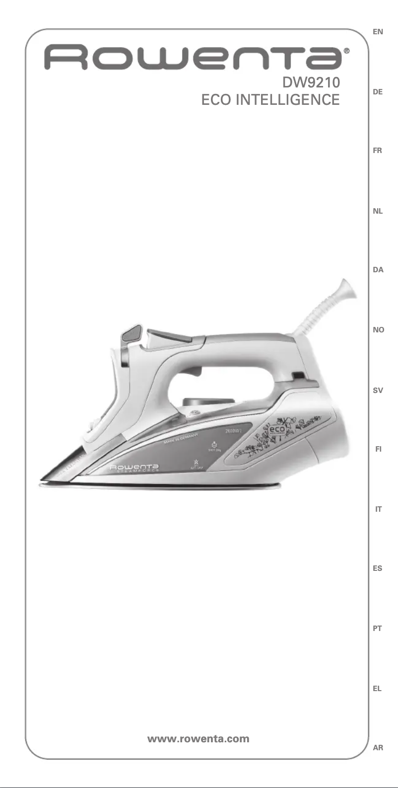 Page 1 de la notice Manuel utilisateur Rowenta Ecosteam DW9210