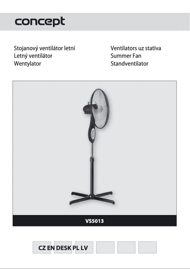 Imagen de la primera página del manual del dispositivo VS-5013