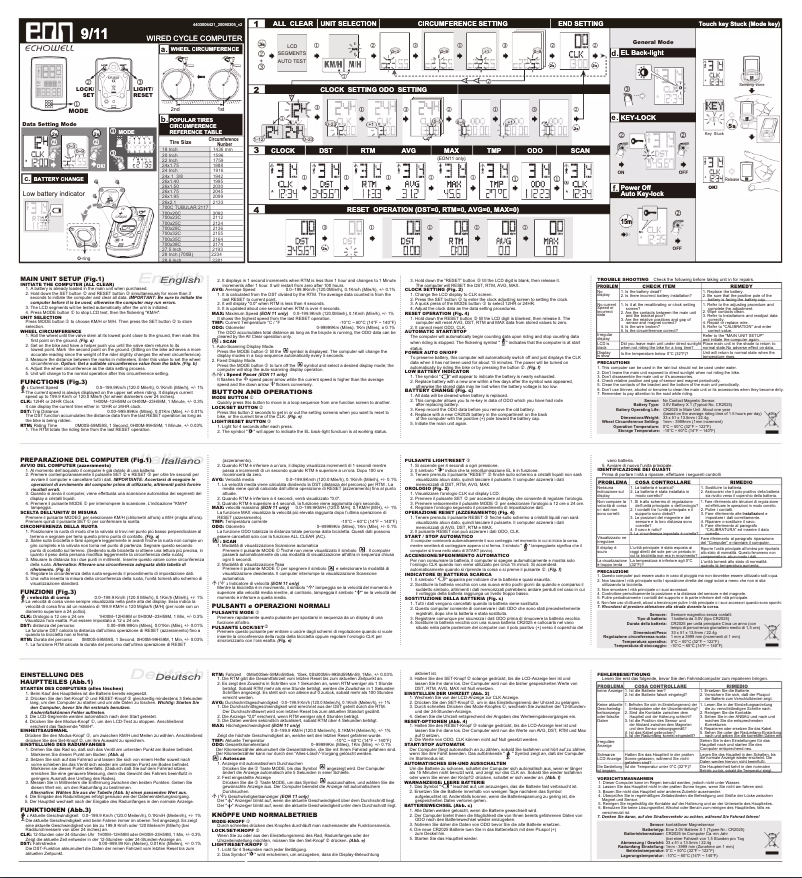 Page 1 de la notice Manuel utilisateur Echowell Eon-9
