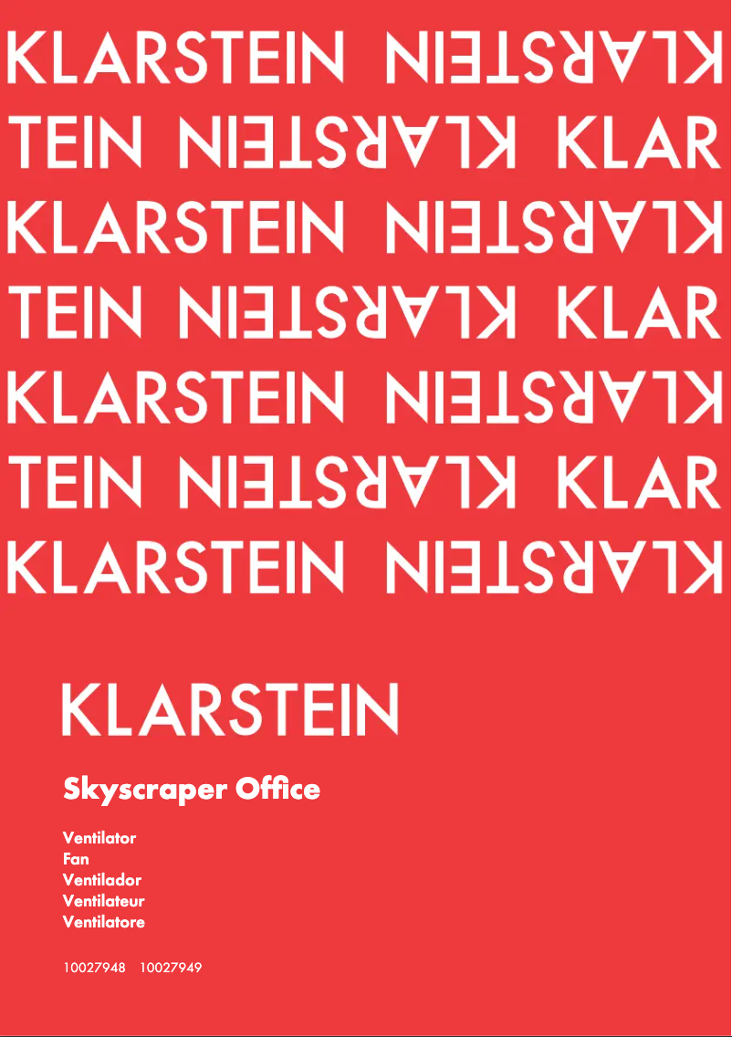 Page n°1 - Manuel utilisateur Klarstein Skyscraper Office