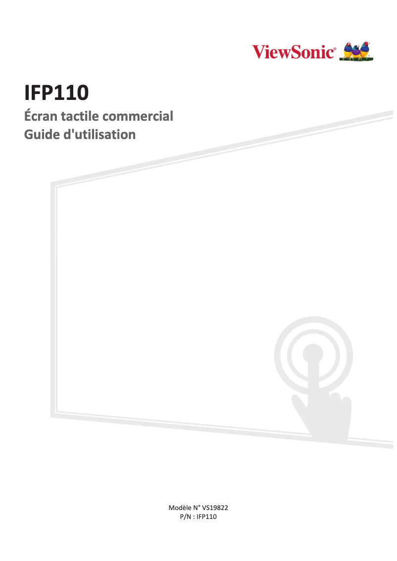 Image de la première page du manuel de l'appareil IFP110