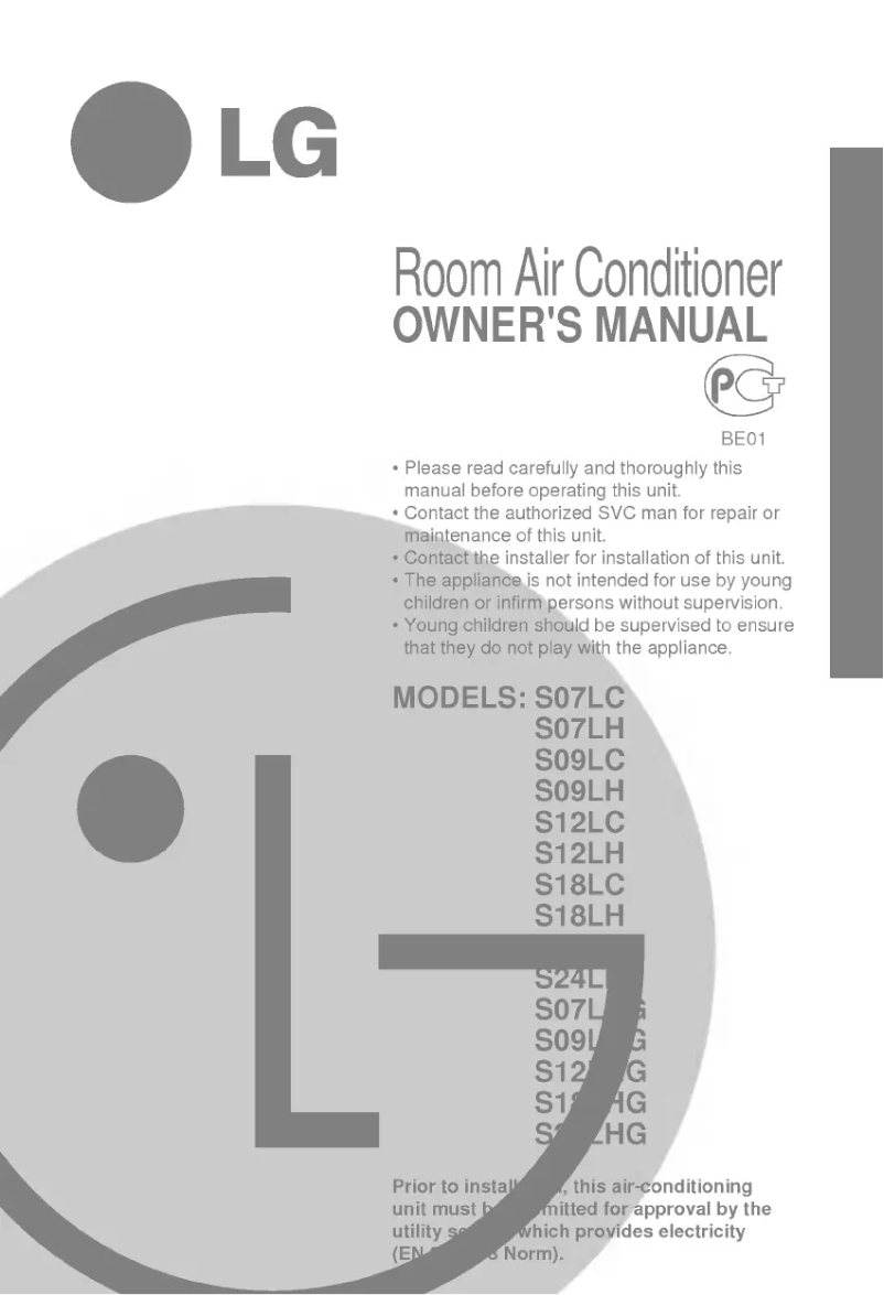 Page 1 de la notice Manuel utilisateur LG S12LHG