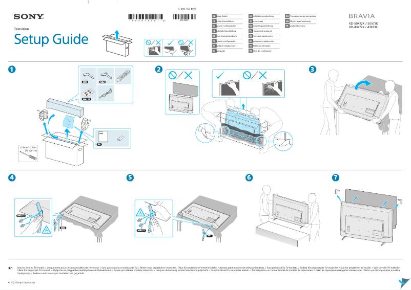 Page 1 de la notice Manuel utilisateur Sony KD-43X72KP
