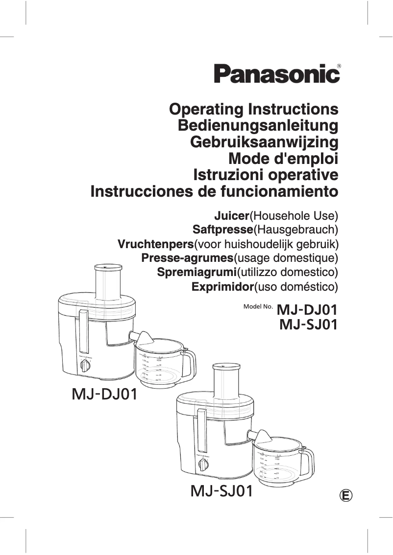 Page 1 de la notice Manuel utilisateur Panasonic MJ-SJ01KXE