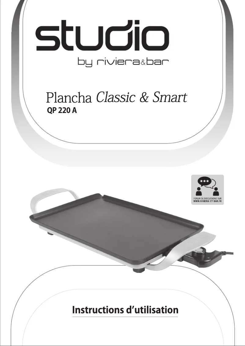 Page 1 of the manual User Manual Riviera & Bar QP220A