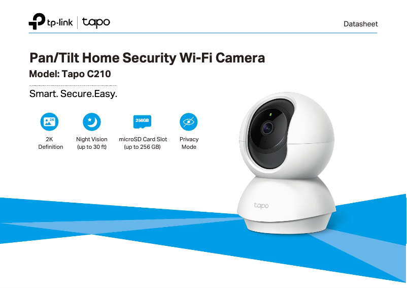 Page 1 de la notice Fiche technique TP-Link Tapo C210