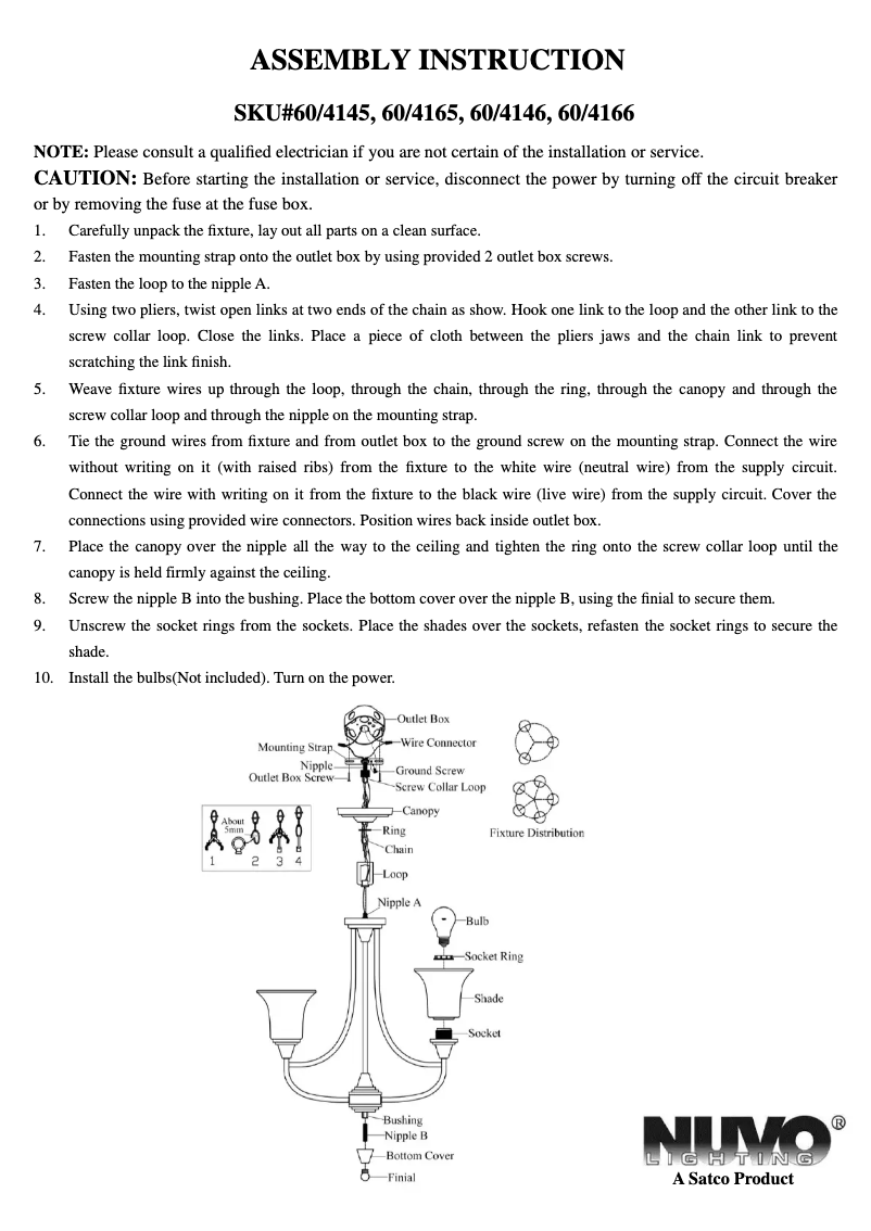 Page 1 de la notice Manuel utilisateur NUVO Surrey 60/4145