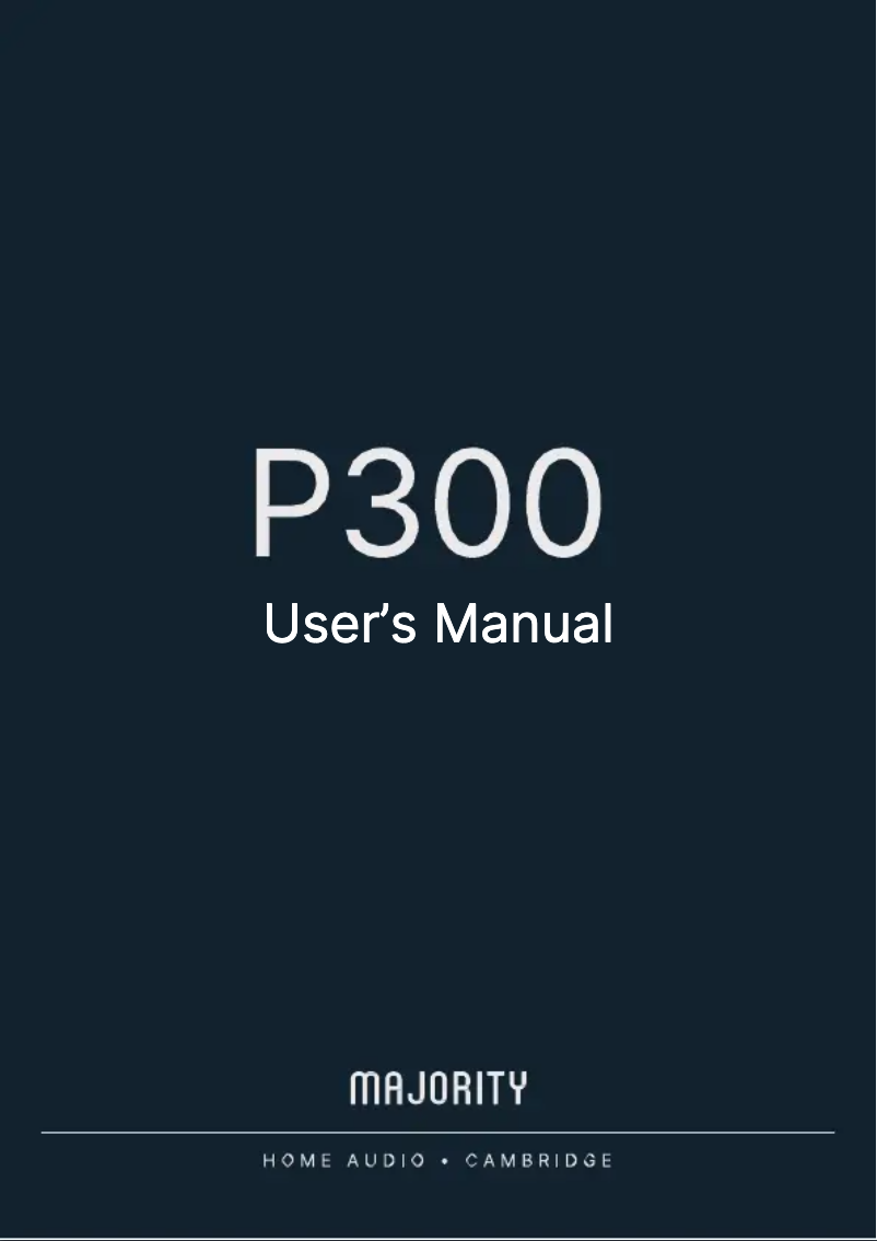 Page 1 de la notice Manuel utilisateur Majority P300