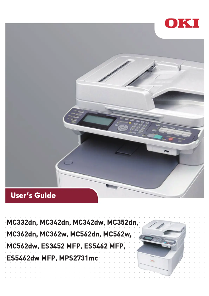 Page 1 of the manual User Manual OKI ES5462dnw MFP