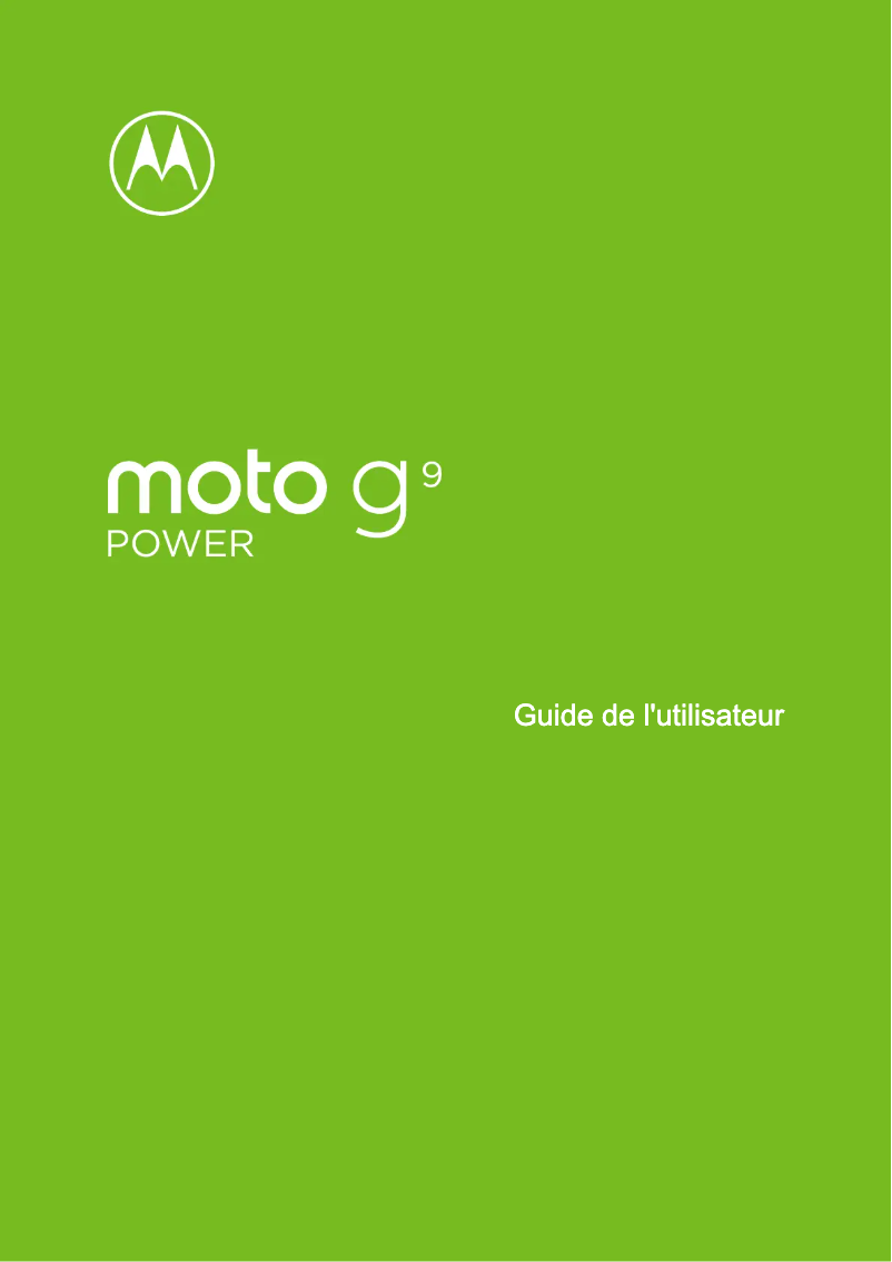 Page 1 de la notice Manuel utilisateur Motorola Moto G9 Power