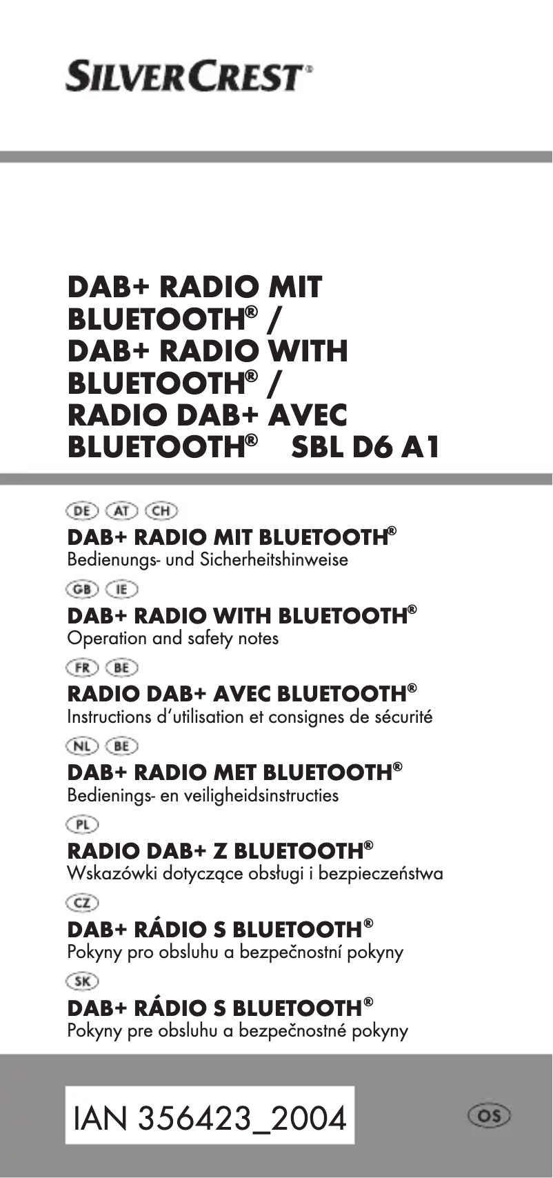 Page 1 de la notice Manuel utilisateur SilverCrest SBL D6 A1