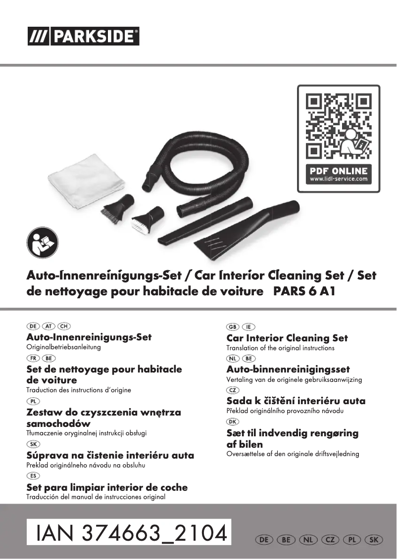 Page 1 de la notice Manuel utilisateur Parkside PARS 6 A1